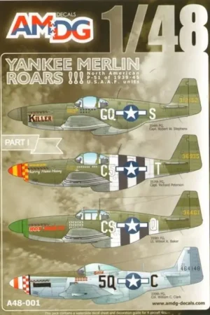 Gecertificeerd Sticker Yankee Merlin Roar! North-American P-51 Mustangs of 1939-45 USAAF units Part 1