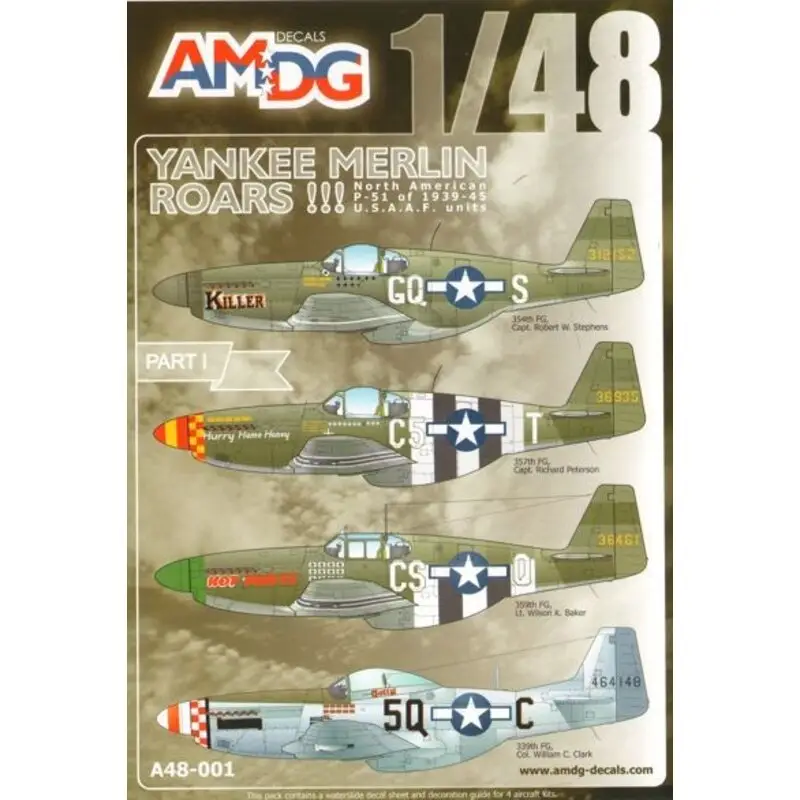 Gecertificeerd Sticker Yankee Merlin Roar! North-American P-51 Mustangs of 1939-45 USAAF units Part 1