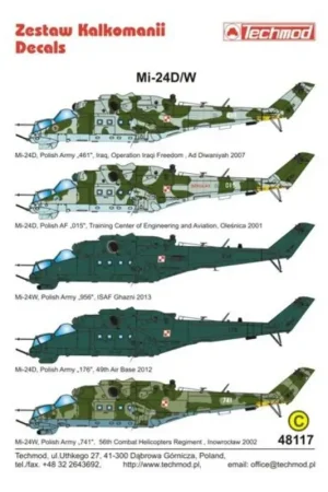 Sticker Mil Mi-24D/W [Mi-24W] Decal Beperkte Voorraad