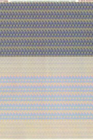 Sticker 5 colour 'lozenge' full pattern width for upper - lower surfaces inc. interior reversed (faded) Direct Beschikbaar