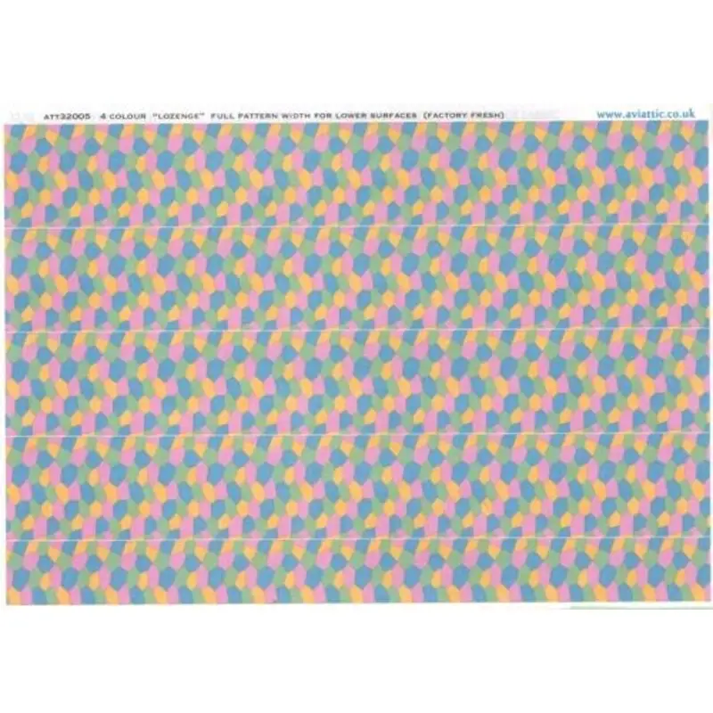 Sticker 4 colour 'lozenge' full pattern width for lower surfaces (factory fresh) Decal Meest Verkocht