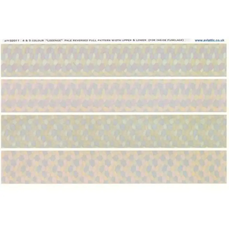 Sticker 4 - 5 colour 'lozenge' pale reversed full pattern width upper - lower (for inside fuselage) Korting