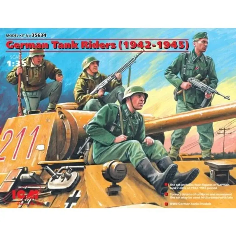 Dagaanbieding German Tank Riders 1942-45 ( Figure 4 x ) Figuren