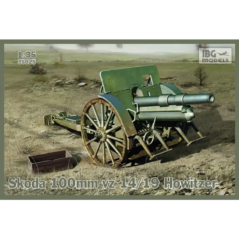 Nieuw 100mm Skoda vz 14/19 Howitzer (optional metal barrel included) Schaalmodel