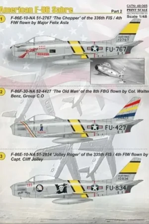Hoge Kwaliteit Sticker North - American F- 86E Sabre Part 2 Decal