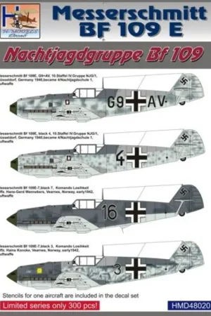 Rechtstreeks Van De Fabrikant Sticker Messerschmitt Bf 109E Messerschmitt Bf 109 Nachtjagdgruppe , Pt.1 Decal