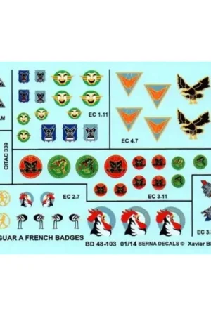 Sticker Buttons for French Sepecat Jaguar A - E Part 1 Decal Gereduceerde Prijs