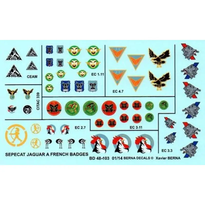 Sticker Buttons for French Sepecat Jaguar A - E Part 1 Decal Gereduceerde Prijs
