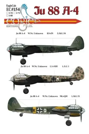 Sticker Junkers Ju 88A -4 Decal Hoge Kwaliteit