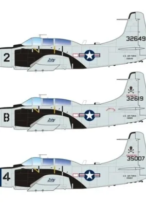 Op = Op Sticker USAF / VNAF A -1E Skyraider Douglas Decal