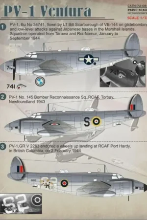 Lage Kosten Sticker Lockheed PV- 1 Ventura. Decal