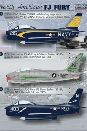Koop Online Sticker North American FJ - 4 Fury - Decal