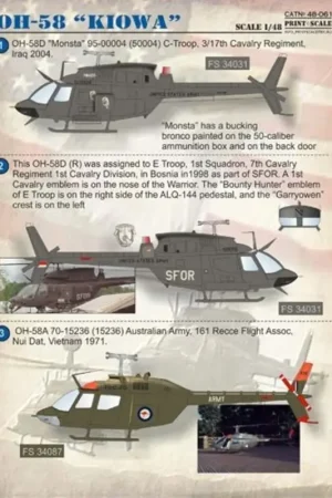 Weekendaanbieding Sticker OH -58 Kiowa Decal