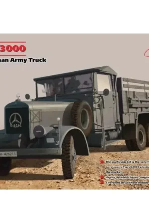 Typ LG3000 - WWII German Army Truck. Rubber wheels - easy assembling - detailed instruction Dagaanbieding