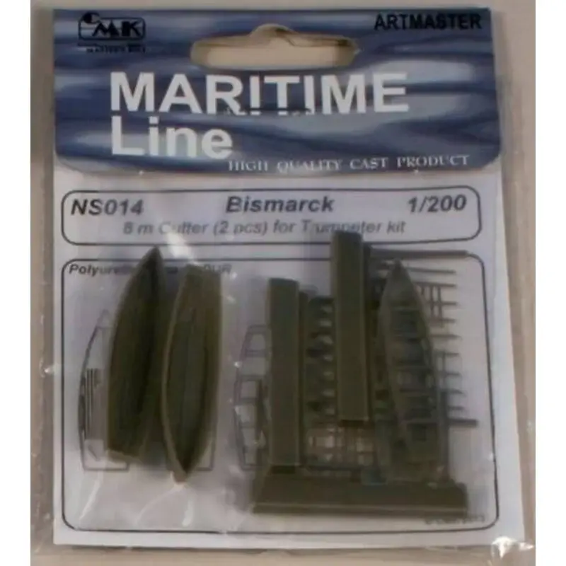 Finale Uitverkoop 1941 Bismark Bismarck 8m Cutter ( 2 pcs) Highly detailed 8 m Cutters with paddles . (designed to be used with Trumpeter kits)