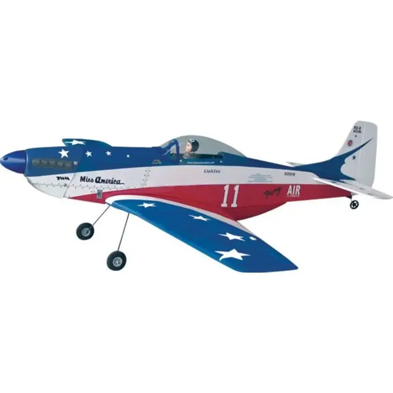 Bestel Nu P-51 MUSTANG EP ARF Mr. AMERICA elektrisch RC vliegtuig
