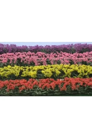 HEDGE PLANTS ASSORTED COLORFUL 125x9x15mm - HO SCALE Fabrieksprijs
