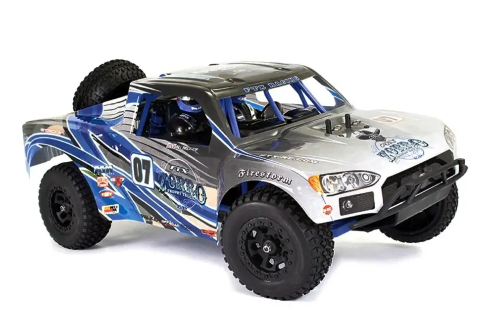 FTX Zorro 1/10 Trophy Truck Brushed 4WD RTR - Blauw Op = Op