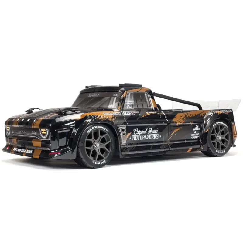 Arrma Infraction 4x4 3S BLX 1/8 All-Road Street Bash Resto-Mod Truck RTR - Zwart/Goud Direct Verzonden