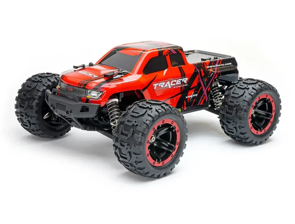 Gereduceerde Prijs FTX Tracer 1/16 4WD Brushless Monster Truck RTR - Rood
