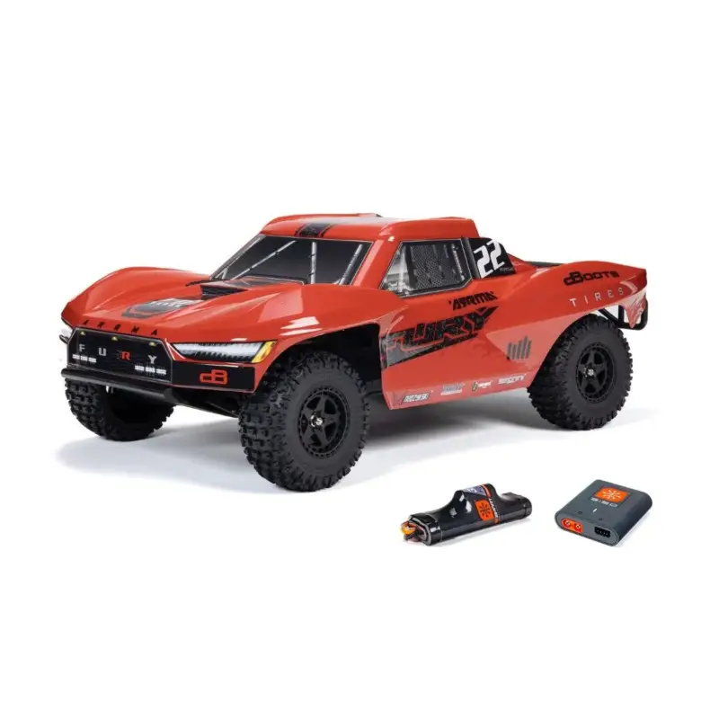 Arrma Fury Mega 550 2WD Short Course Truck RTR - Rood (incl. accu & lader) Snelle Levering