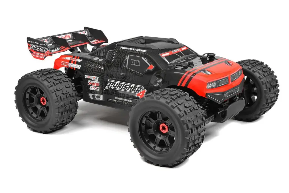 Team Corally Punisher 4 brushless truggy RTR - Rood Laatste Versie