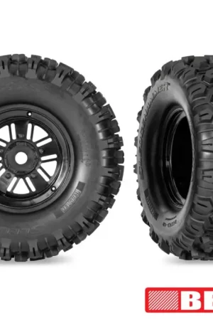 Merkproduct Traxxas - Funco Replica Black Wheels w/ Sledgehammer Tires (2) (TRX-10945)