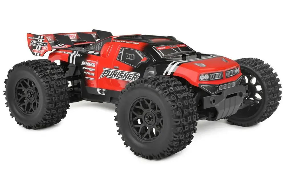 Direct Verzonden Team Corally 1/12 PUNISHER XD - RTR - Rood - Brushed 2S