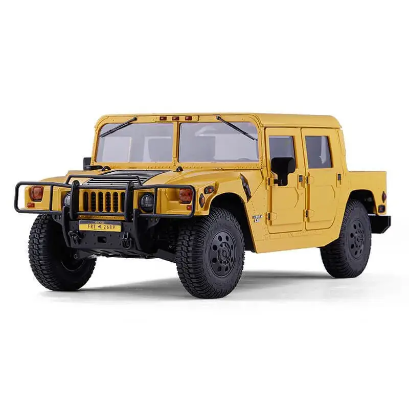 Flitsaanbieding FMS 1/12 Hummer H1 crawler - Geel