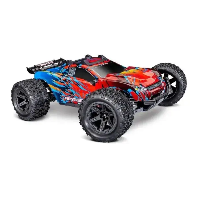 Traxxas Rustler 4X4 HD VX3 Brushless RTR - Rood Direct Beschikbaar