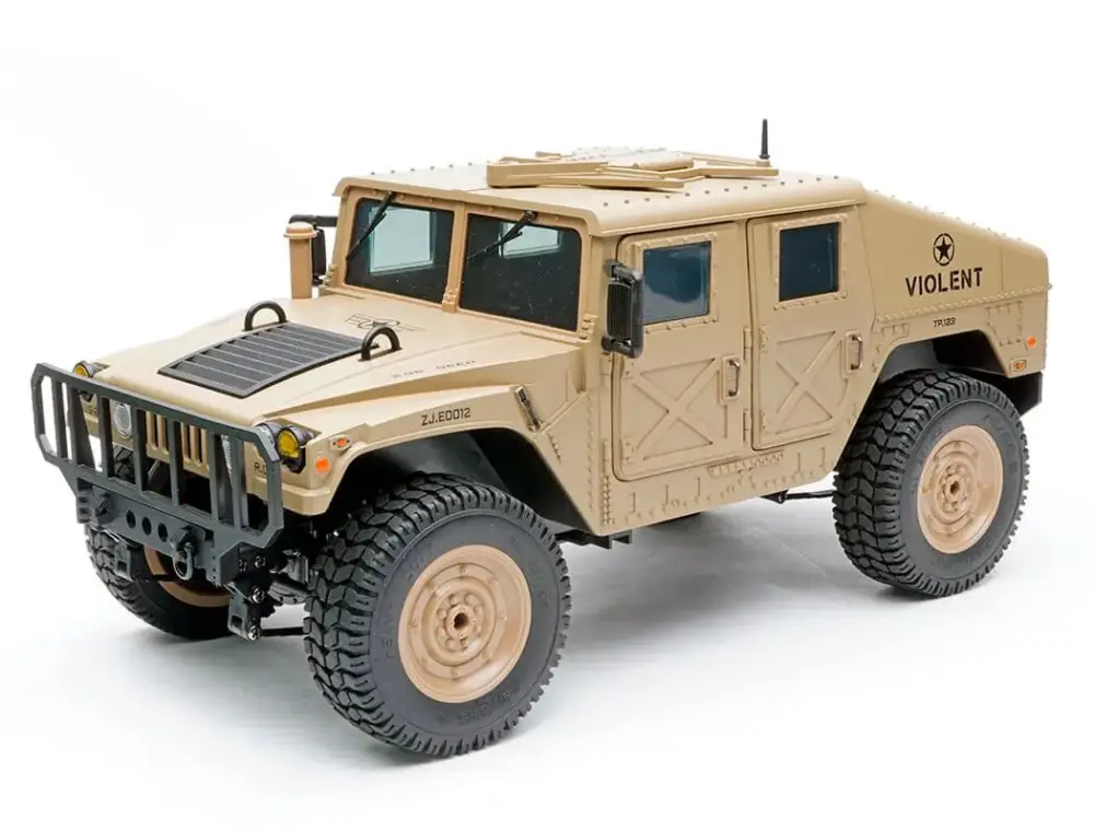 Betrouwbaar E-ZEE RC 1/16 4WD Hummer Military Truck RTR - Zand