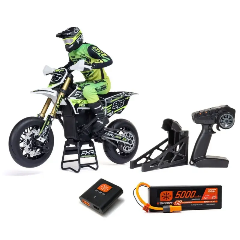 Losi 1/4 Promoto-SM Supermoto RTR Combo - Wit (incl. accu & lader) Fabrieksprijs