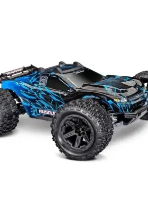 Shop Nu Traxxas Rustler 4X4 HD VX3 Brushless RTR - Blauw