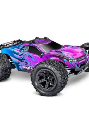 Op = Op Traxxas Rustler 4X4 HD VX3 Brushless RTR - Paars