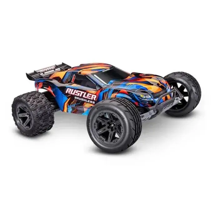 Weekendaanbieding Traxxas Rustler 2WD HD VX3 Brushless RTR - Oranje