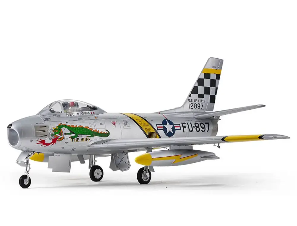Speciale Aanbieding FMS F-86 Skyblazer 80mm electro vliegtuig PNP - Zilver