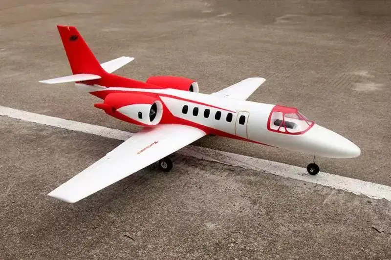 Gratis Retour Dynam Cessna 550 Turbo Jet Twin V2 1180mm PNF - Rood