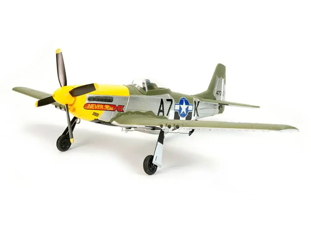Speciale Aanbieding Volantex P-51D Mustang Groen 500mm brushless vliegtuig RTF - Met Gyro!
