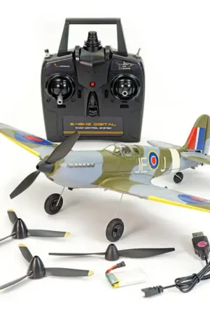 Volantex Spitfire 400mm vliegtuig RTF - V2 - Blauw Op = Op