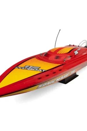 Flitsaanbieding Proboat Sonicwake V3 8S 36" brushless boot - Rood