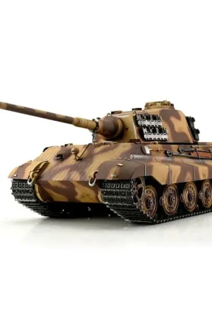 Torro Pro-Edition RC Tank 1/16 Königstiger camo 1944 Eastern Front IR + Rook in luxe houten krat Korting