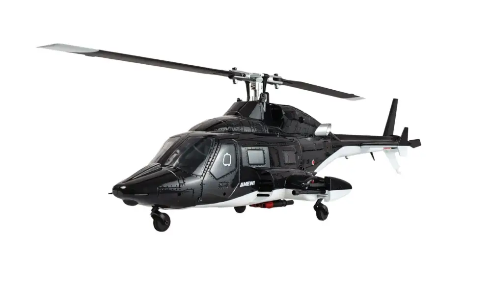 Op = Op Amewi Bell 222 Airwolf Pro 8-Kanaals helikopter met GPS RTF