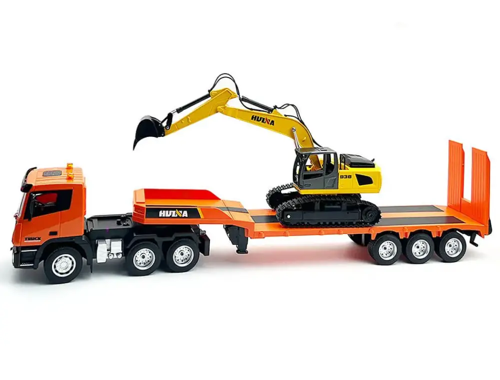 Huina RC 1/24 Platform Trailer (9CH) & Excavator (6CH) set Aanbieding