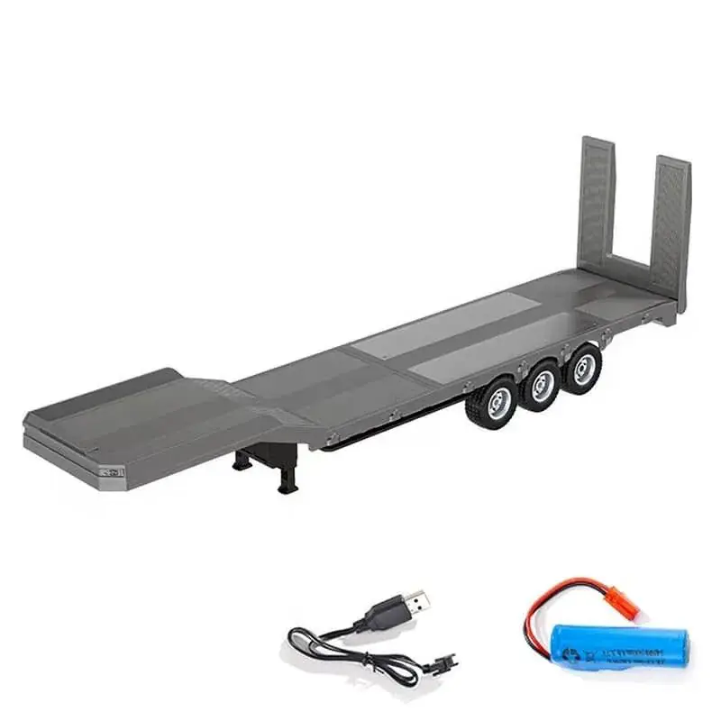 Huina RC Haulage Flatbed Trailer voor CY1501 - Grijs Superprijs