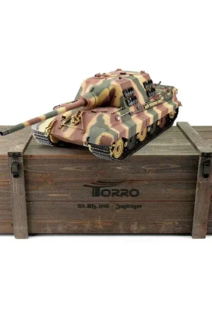 Torro Pro-Edition RC Tank 1/16 Jagdtiger 2.4Ghz in luxe houten krat Merkproduct