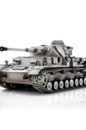 Gratis Retour Torro Pro-Edition RC Tank 1/16 PzKpfw IV Ausf. G winter BB 2.4Ghz in luxe houten krat