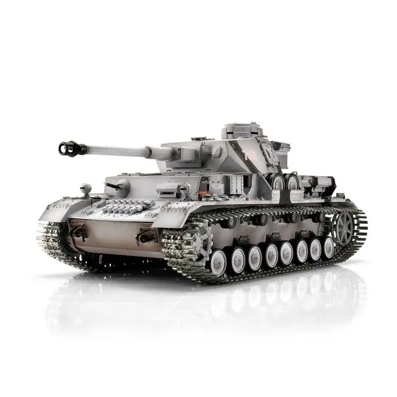 Gratis Retour Torro Pro-Edition RC Tank 1/16 PzKpfw IV Ausf. G winter BB 2.4Ghz in luxe houten krat