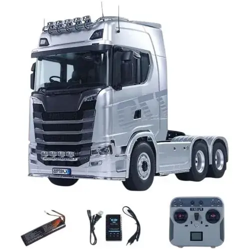 Huina 1/14 Scania K770S-100 6X6 RC Haulage Truck RTR - Zilver Koop Vandaag