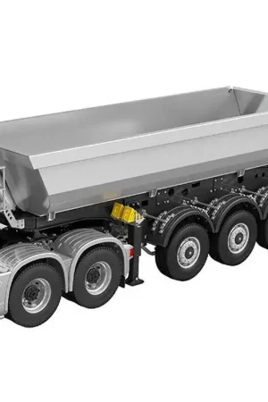 Huina 1/14 Scania K770S Kabolite 3 assige metalen trailer - zilver Favoriet