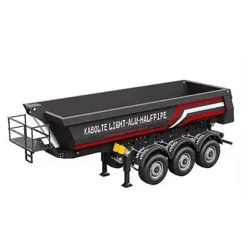 Huina 1/14 Scania K770S Kabolite 3 assige metalen trailer - Zwart Actieprijs